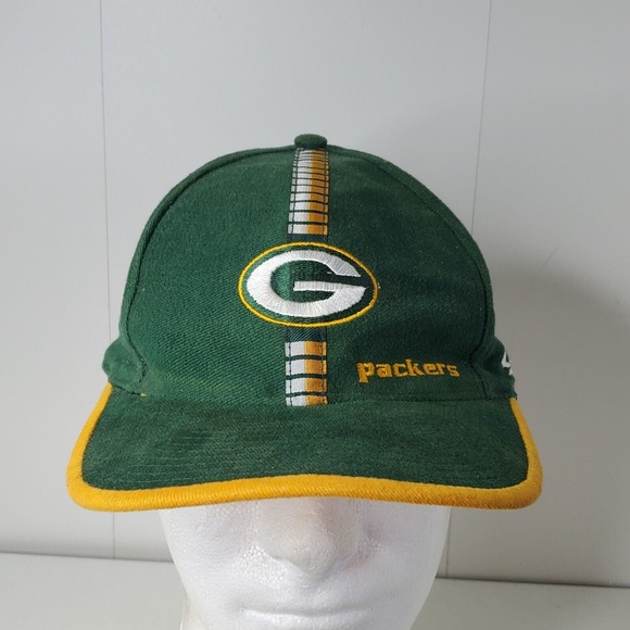 VTG Green Bay Packers Embroidered Logo Strapback Hat Logo Athletic Pro Line Cap - Picture 2 of 11